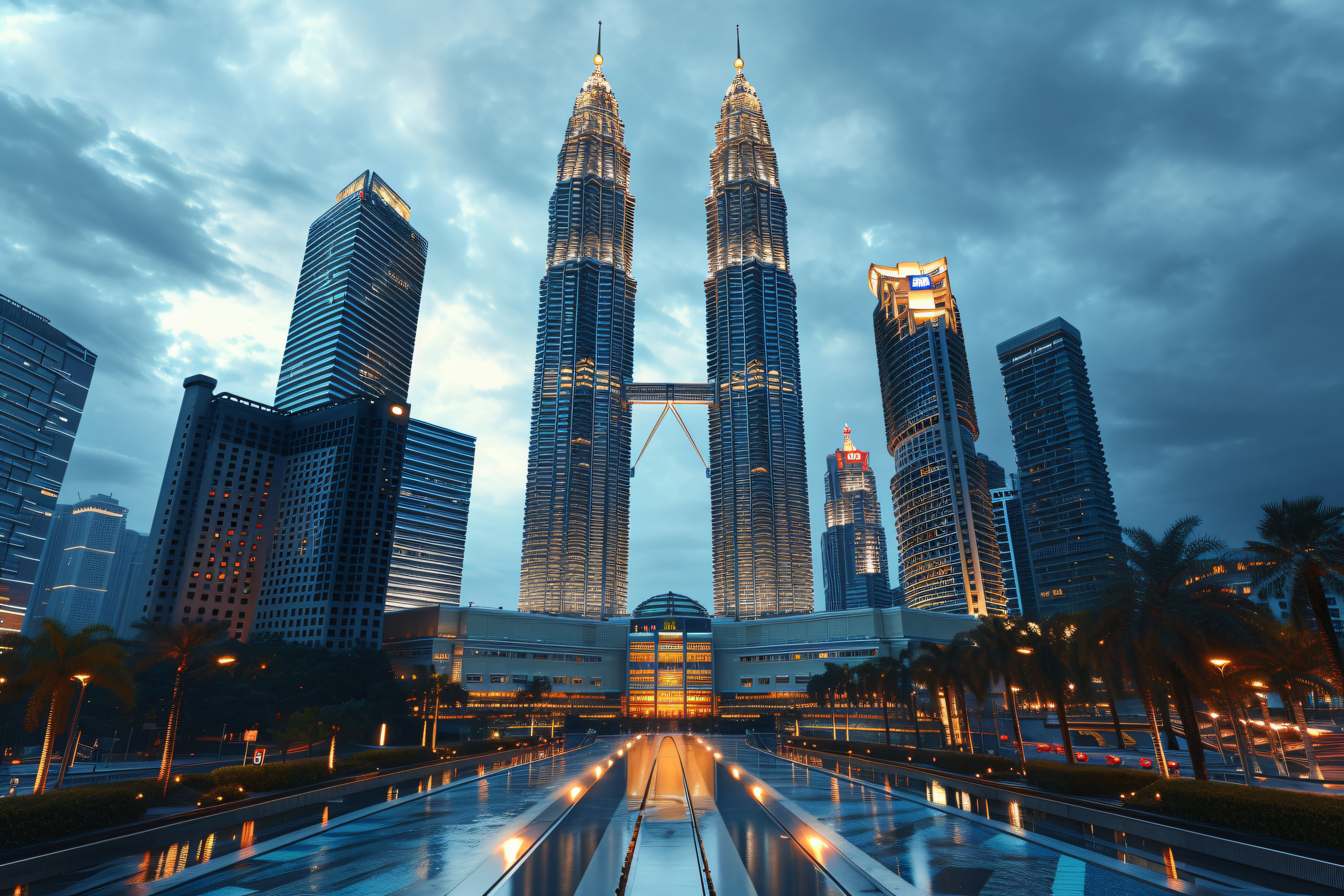 background Malaysia city of Twin tower